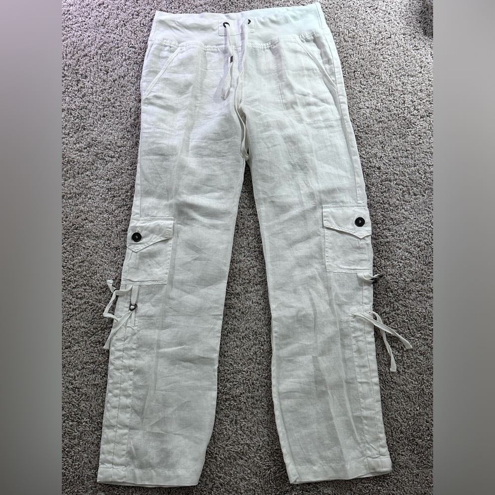 NWOT XCVI White Linen Cargos